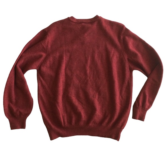Valda 100% Merino Wool V-Neck Burgundy Sweater Size Medium - Picture 5 of 10